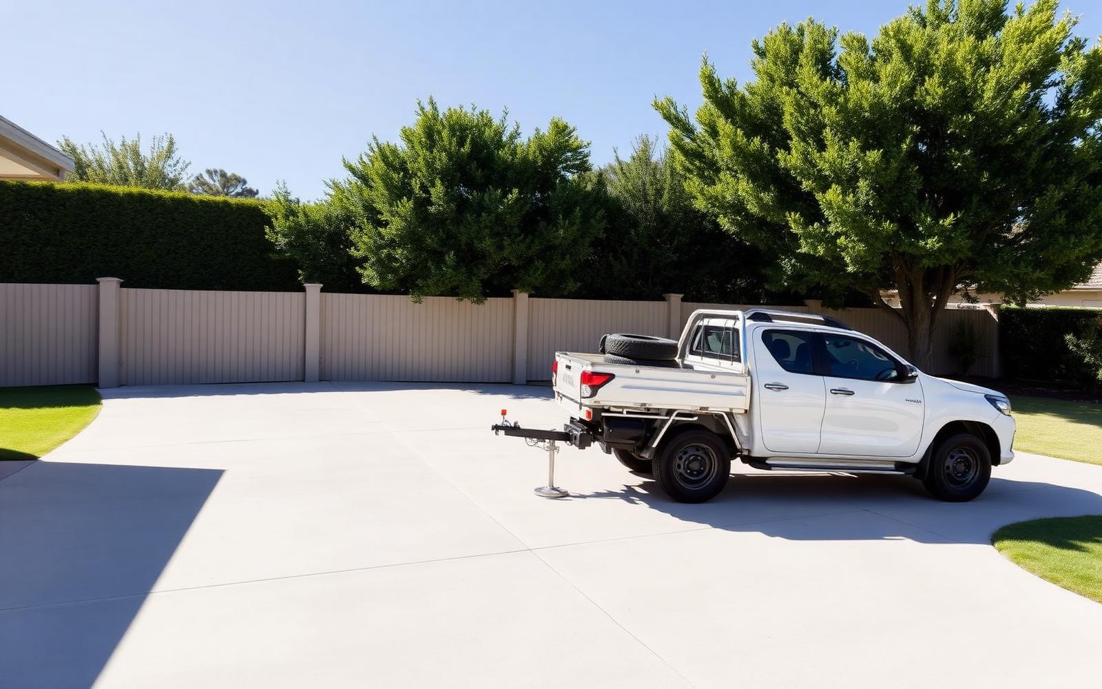 Coast Clear ute and trailer parked in a Gold Coast driveway